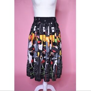 Retro Atomic Cocktails Novelty Print Skirt